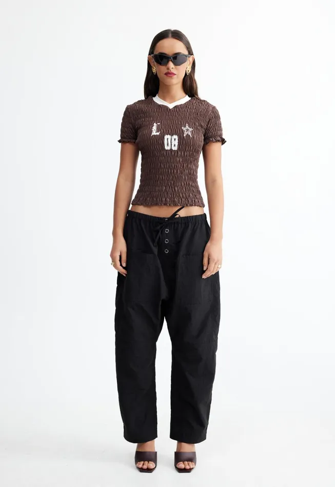 Tops Women Lioness Fashion SCRUNCHED SPECTATE TOP Coffee