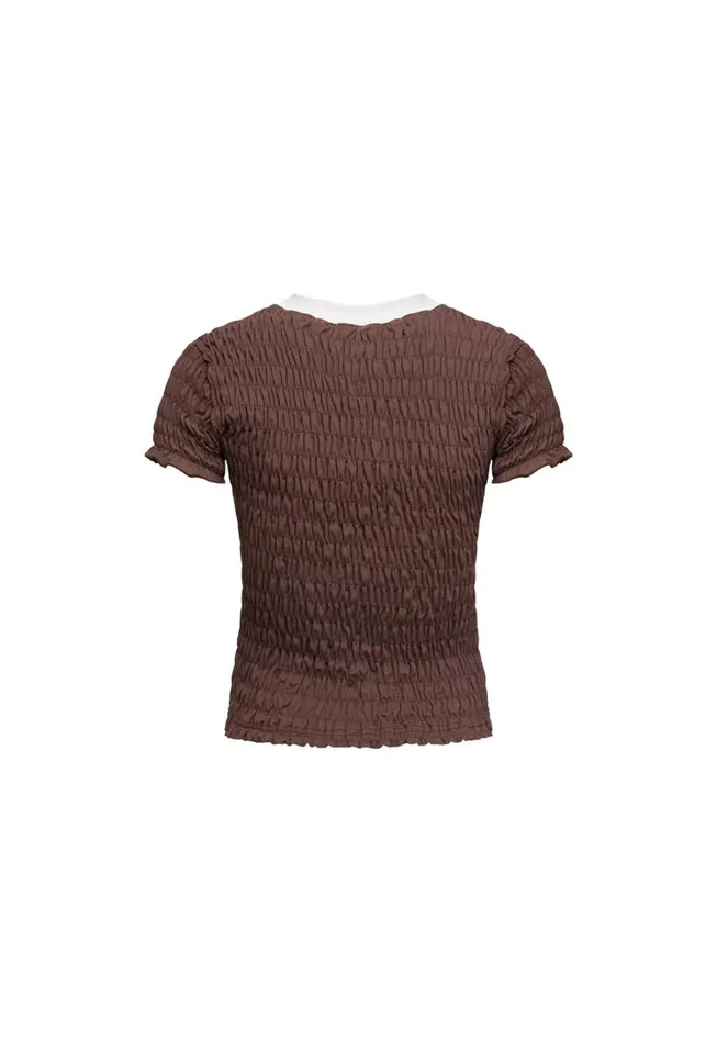 Tops Women Lioness Fashion SCRUNCHED SPECTATE TOP Coffee Tops Women Lioness Fashion SCRUNCHED SPECTATE TOP Coffee