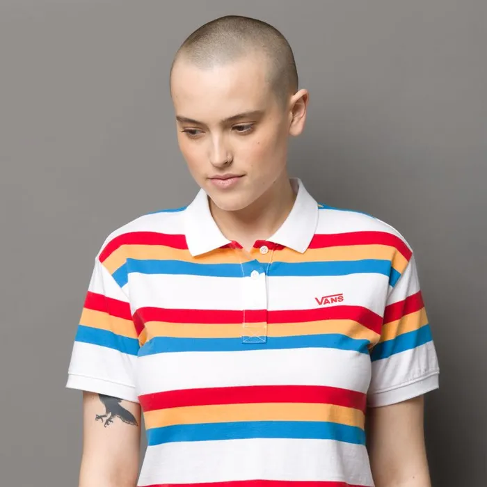 Tops Women Vans Long Haul Polo Top White