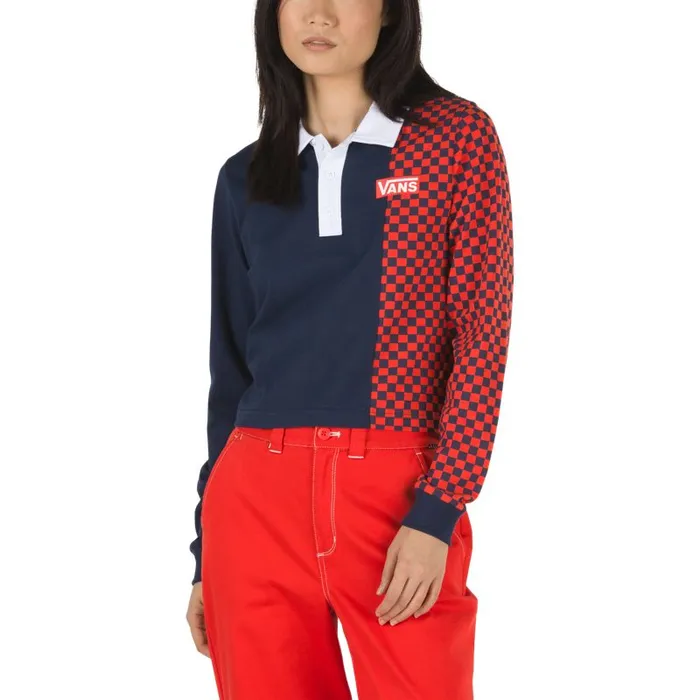 Tops Women Vans Pro Stitched Polo Top Dress Blues Tops Women Vans Pro Stitched Polo Top Dress Blues