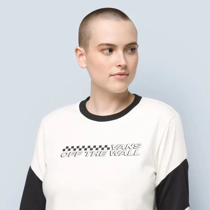 Tops Women Vans Rider Tri Crew Shirt Marshmallow Tops Women Vans Rider Tri Crew Shirt Marshmallow