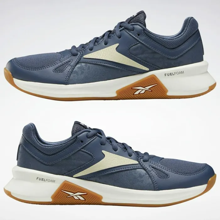 Training Shoes Womens Reebok Advanced Trainette Training Shoes Smoky Indigo Chalk Flint Grey Metallic