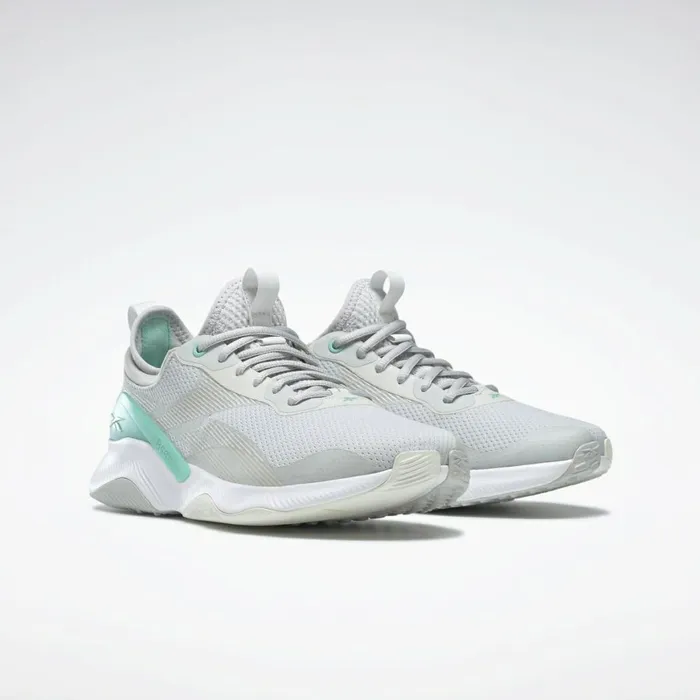 Training Shoes Womens Reebok HIIT 2 Training Shoes Pure Grey 2 Pixel Mint Pure Grey 1