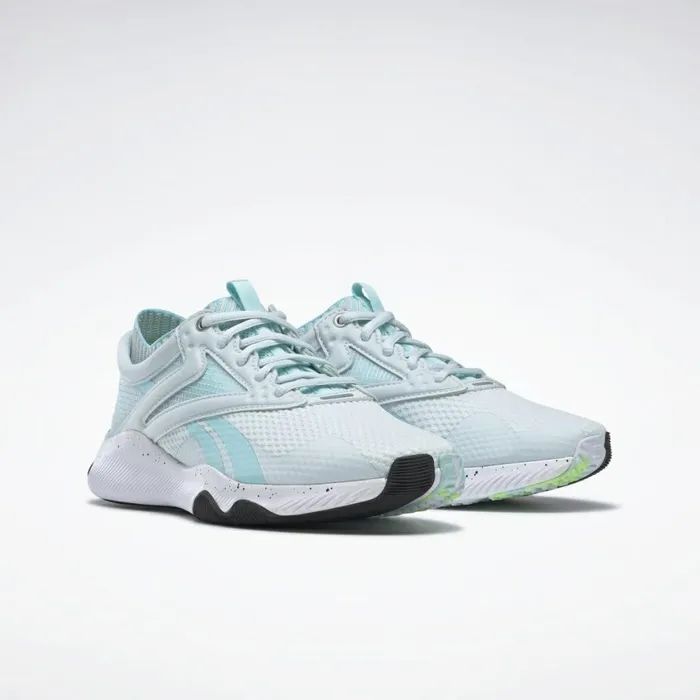 Training Shoes Womens Reebok HIIT Shoes Chalk Blue Neon Mint Ftwr White