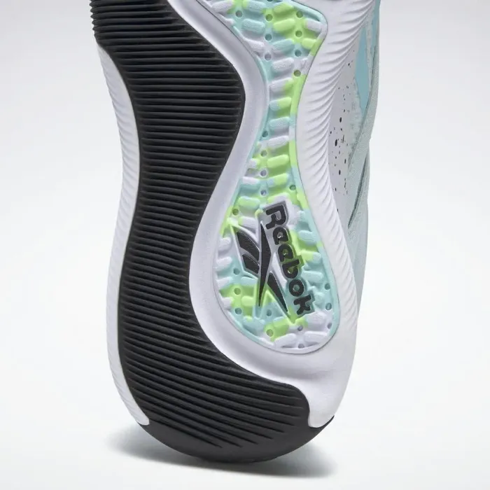 Training Shoes Womens Reebok HIIT Shoes Chalk Blue Neon Mint Ftwr White