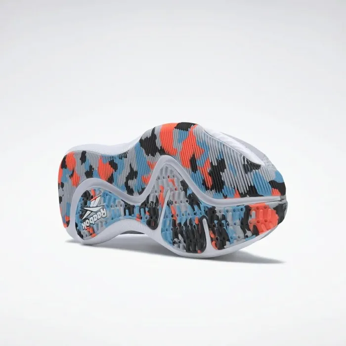 Training Shoes Womens Reebok HIIT Shoes Cold Grey 2 Orange Flare Radiant Aqua