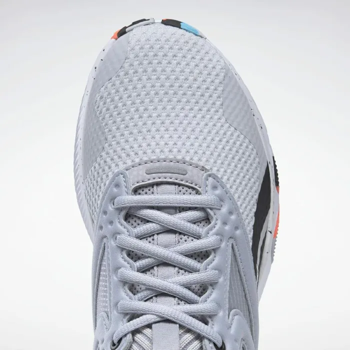 Training Shoes Womens Reebok HIIT Shoes Cold Grey 2 Orange Flare Radiant Aqua