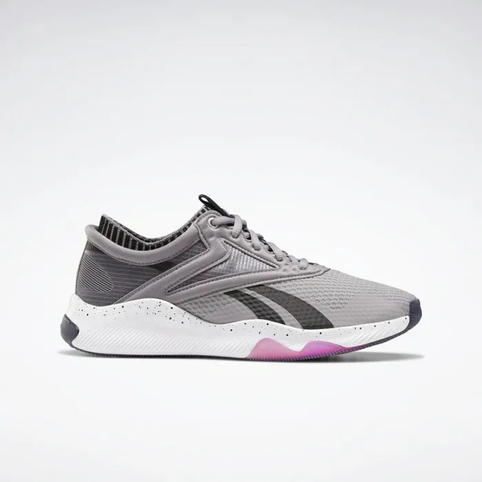 Training Shoes Womens Reebok HIIT Shoes Gravity Grey Black Proud Pink