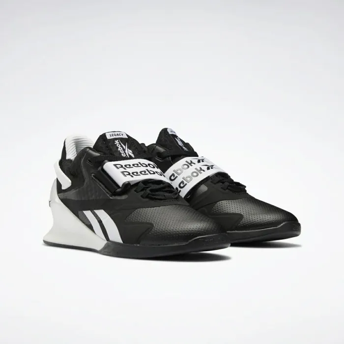 Training Shoes Womens Reebok Legacy Lifter II Weightlifting Shoes Black White Pure Grey 6