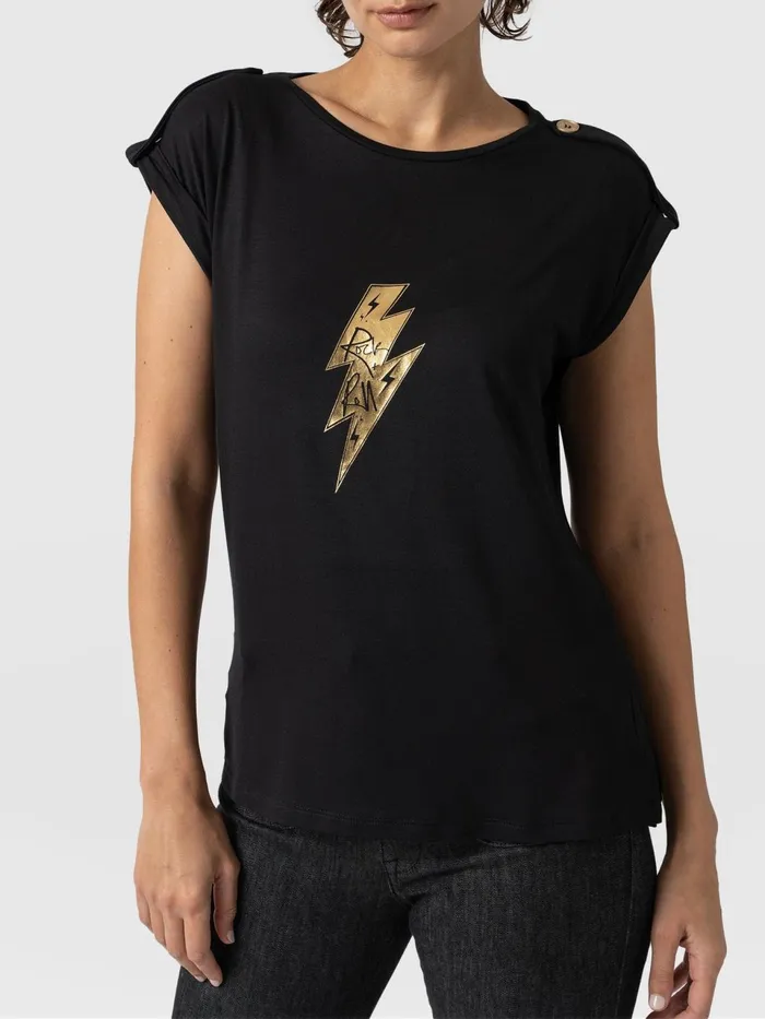 Turn Up Tee 8211 Black Rock N Roll Black Rock N Roll Women Saint And Sofia TShirts and Tanks