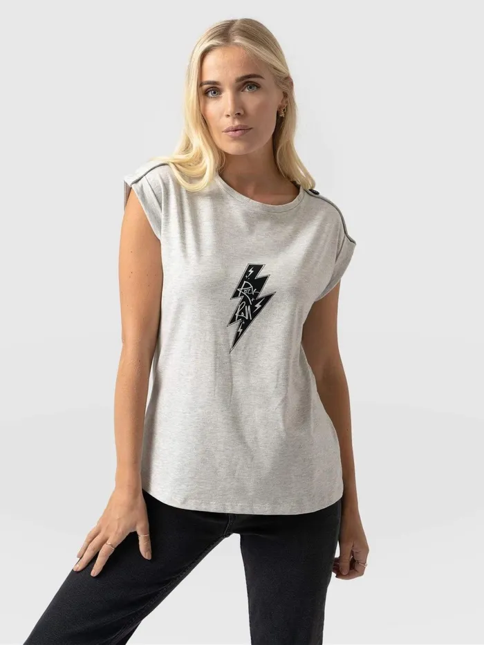 Turn Up Tee 8211 Grey Rock N Roll Grey Rock N Roll Women Saint And Sofia TShirts and Tanks Turn Up Tee 8211 Grey Rock N Roll Grey Rock N Roll Women Saint And Sofia TShirts and Tanks