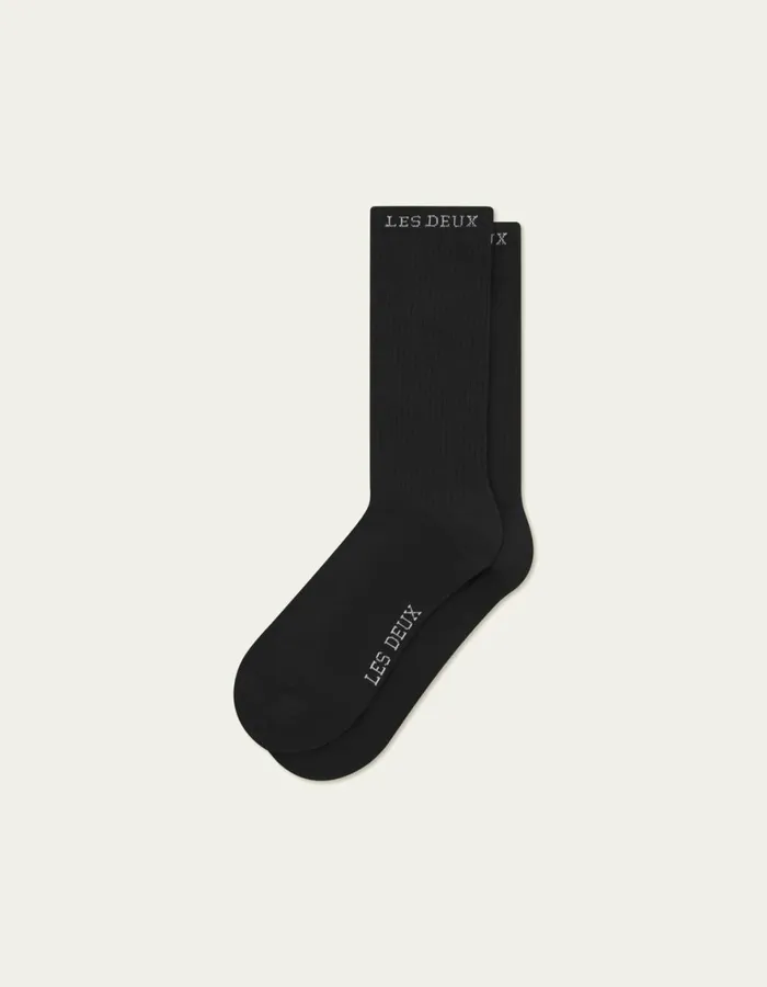 Underwear Men Les Deux Wilfred Socks 8211 2Pack 8211 BlackWhite