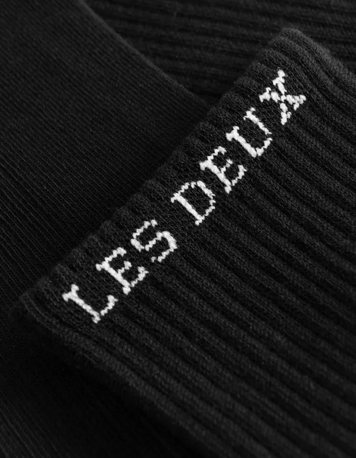 Underwear Men Les Deux Wilfred Socks 8211 2Pack 8211 BlackWhite