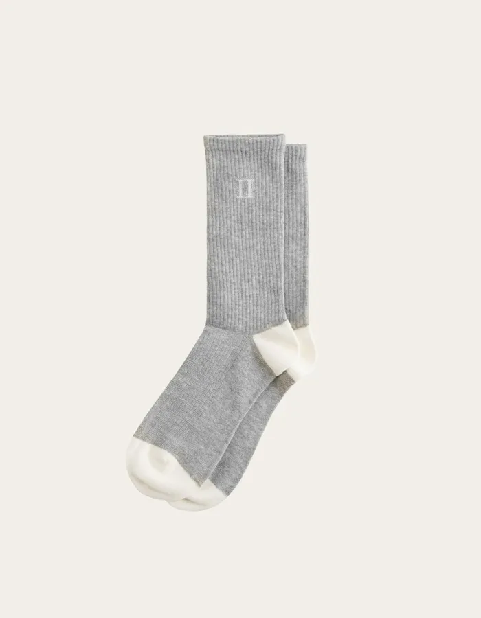 Underwear Men Les Deux William 2Pack Socks 8211 Light Grey MelangeWhite