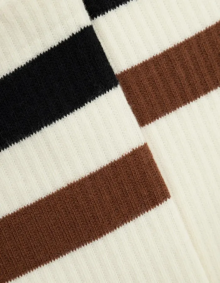 Underwear Men Les Deux Woods Rib Stripe Socks 8211 2Pack 8211 Off WhiteBlack