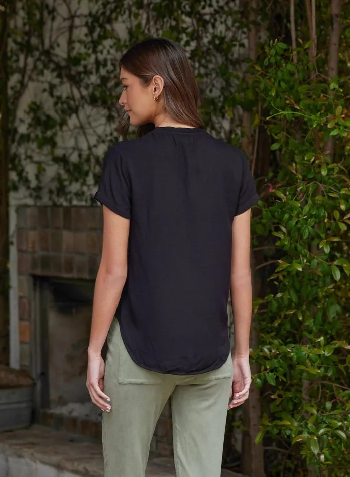 VNeck Tee 8211 Vintage Black Women Bella Dahl Short Sleeve VNeck Tee 8211 Vintage Black Women Bella Dahl Short Sleeve