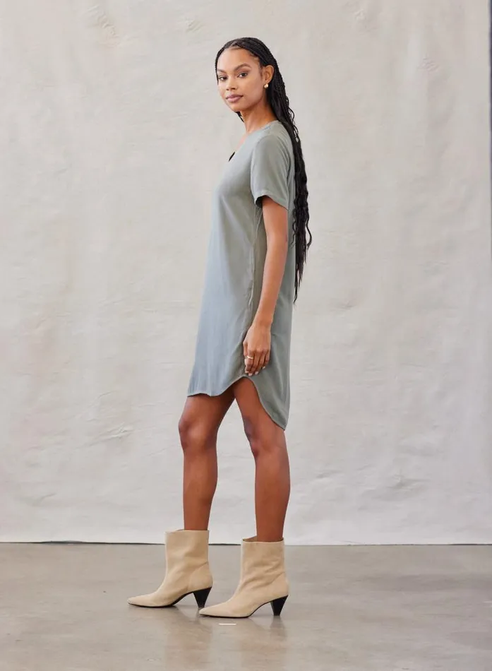 VNeck Tee Dress 8211 Soft Army Women Bella Dahl Mini Dresses