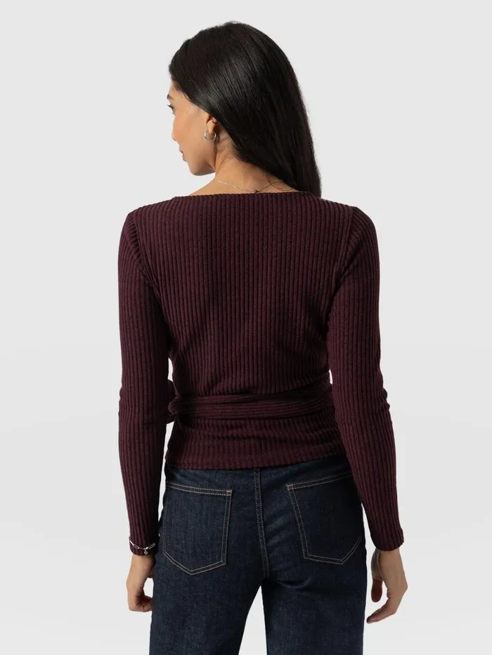 Victory Rib Top 8211 Burgundy Burgundy Women Saint And Sofia Casual Tops