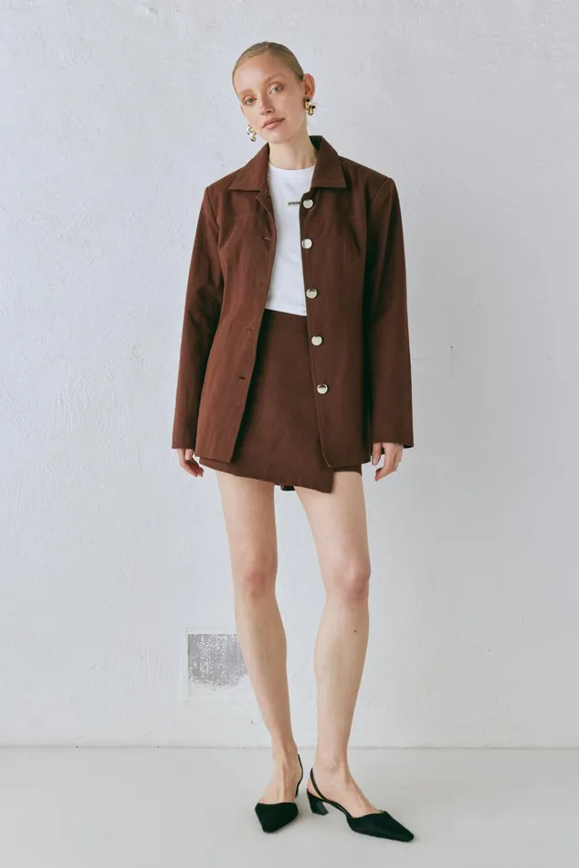 VRG GRL JacketsCoats Esti Jacket Chocolate 8211 Women VRG GRL JacketsCoats Esti Jacket Chocolate 8211 Women