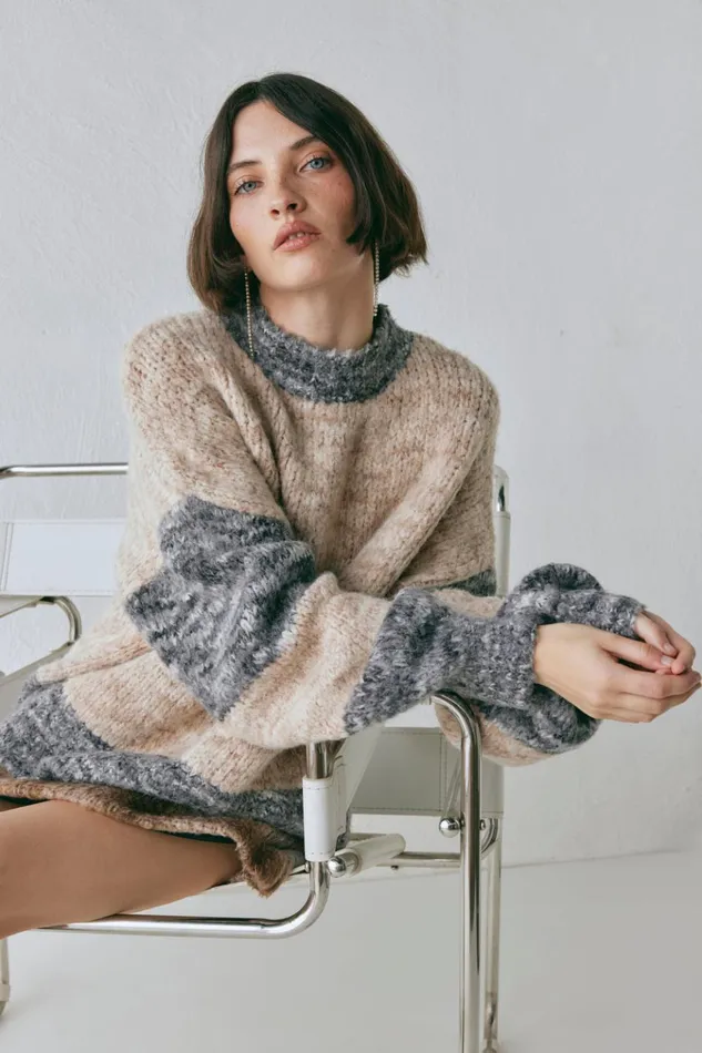 VRG GRL JumpersSweaters Alys Knit Jumper Marle 8211 Women VRG GRL JumpersSweaters Alys Knit Jumper Marle 8211 Women