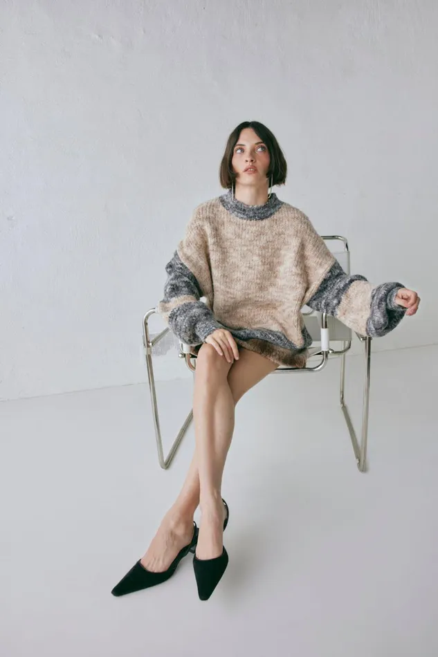 VRG GRL JumpersSweaters Alys Knit Jumper Marle 8211 Women VRG GRL JumpersSweaters Alys Knit Jumper Marle 8211 Women