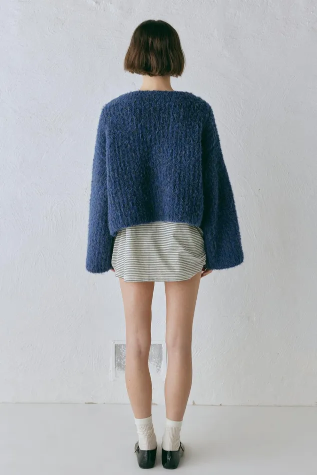 VRG GRL JumpersSweaters Lacy Knit Cardigan Marle 8211 Women VRG GRL JumpersSweaters Lacy Knit Cardigan Marle 8211 Women