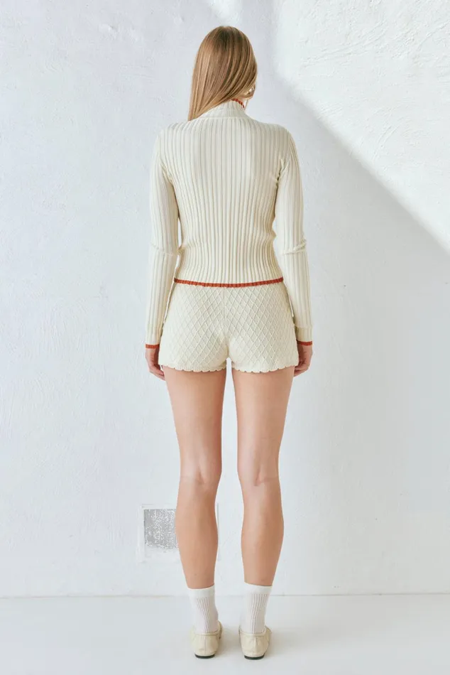 VRG GRL Long Sleeve Devin Knit Skivvy Cream 8211 Women VRG GRL Long Sleeve Devin Knit Skivvy Cream 8211 Women