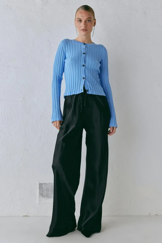 VRG GRL Long Sleeve Hattie Knit Top Blue 8211 Women VRG GRL Long Sleeve Hattie Knit Top Blue 8211 Women