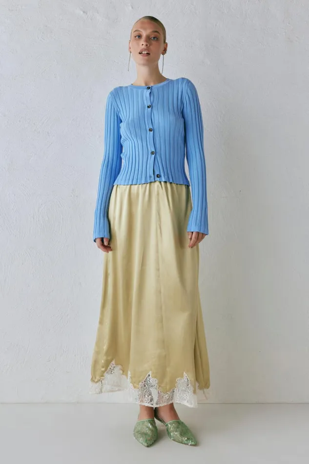 VRG GRL Long Sleeve Hattie Knit Top Blue 8211 Women VRG GRL Long Sleeve Hattie Knit Top Blue 8211 Women