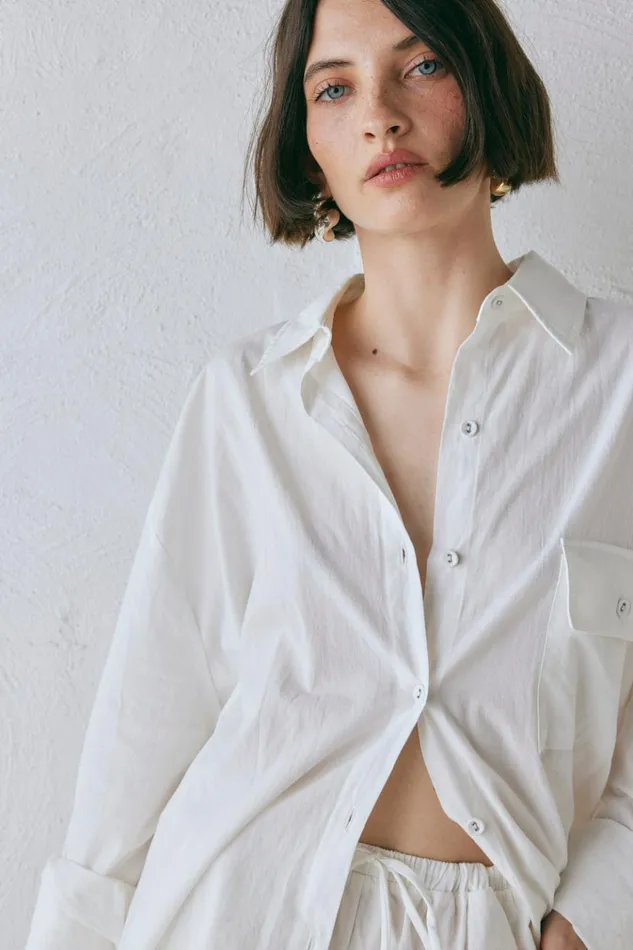 VRG GRL Long Sleeve June Shirt White 8211 Women VRG GRL Long Sleeve June Shirt White 8211 Women