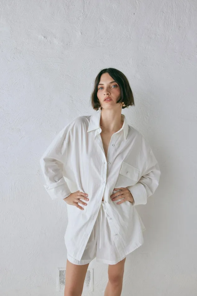 VRG GRL Long Sleeve June Shirt White 8211 Women VRG GRL Long Sleeve June Shirt White 8211 Women