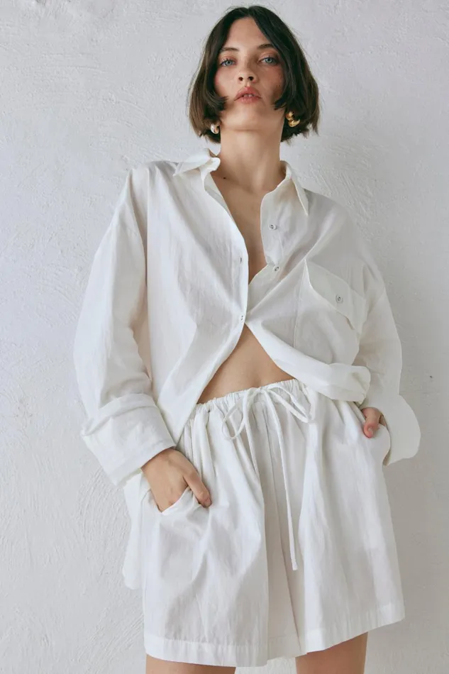 VRG GRL Long Sleeve June Shirt White 8211 Women VRG GRL Long Sleeve June Shirt White 8211 Women