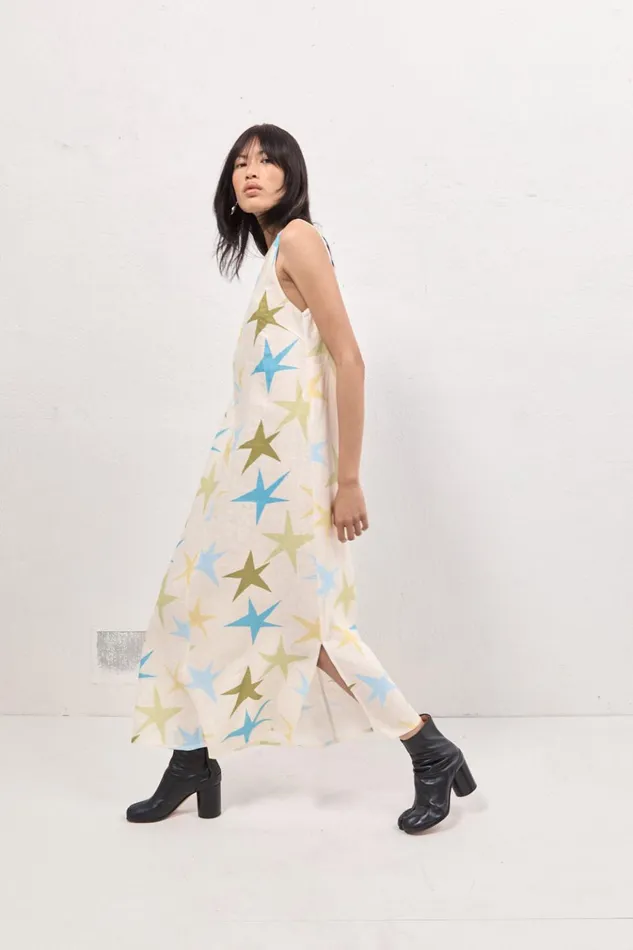 VRG GRL MidiMaxi Dresses Ines Linen Maxi Dress Star 8211 Women VRG GRL MidiMaxi Dresses Ines Linen Maxi Dress Star 8211 Women