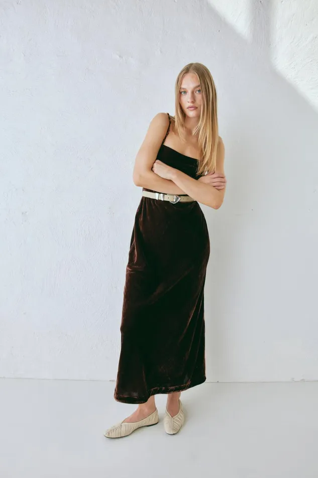 VRG GRL MidiMaxi Dresses Jade Midi Dress Coffee 8211 Women VRG GRL MidiMaxi Dresses Jade Midi Dress Coffee 8211 Women