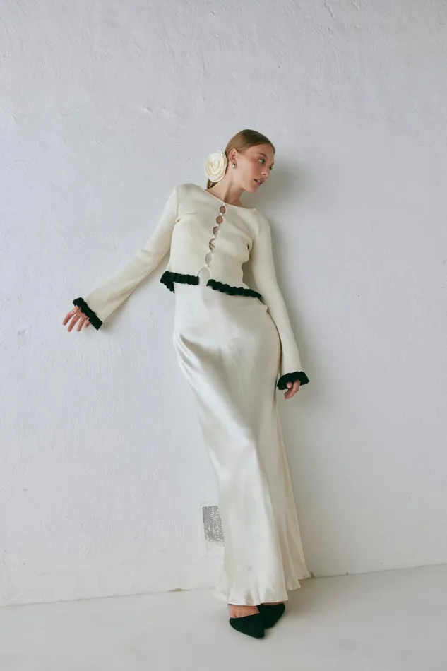 VRG GRL MidiMaxi Dresses Meet Me On The Dance Floor Bias Cut Maxi Dress Cream 8211 Women VRG GRL MidiMaxi Dresses Meet Me On The Dance Floor Bias Cut Maxi Dress Cream 8211 Women