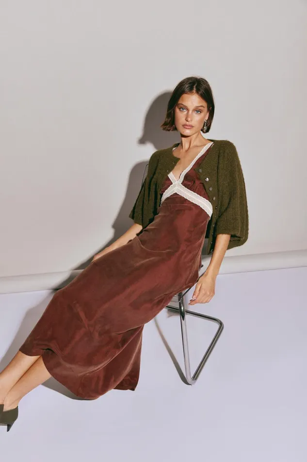 VRG GRL MidiMaxi Dresses Meet Me On The Dance Floor Bias Cut Maxi Dress Umber 8211 Women VRG GRL MidiMaxi Dresses Meet Me On The Dance Floor Bias Cut Maxi Dress Umber 8211 Women