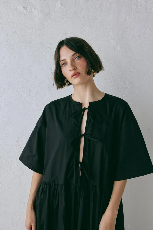 VRG GRL MidiMaxi Dresses Naomi Smock Maxi Dress Black 8211 Women VRG GRL MidiMaxi Dresses Naomi Smock Maxi Dress Black 8211 Women