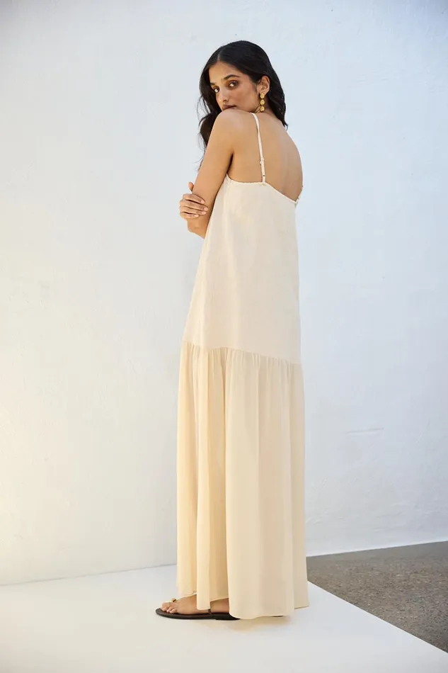 VRG GRL MidiMaxi Dresses Nora Maxi Dress Natural 8211 Women VRG GRL MidiMaxi Dresses Nora Maxi Dress Natural 8211 Women