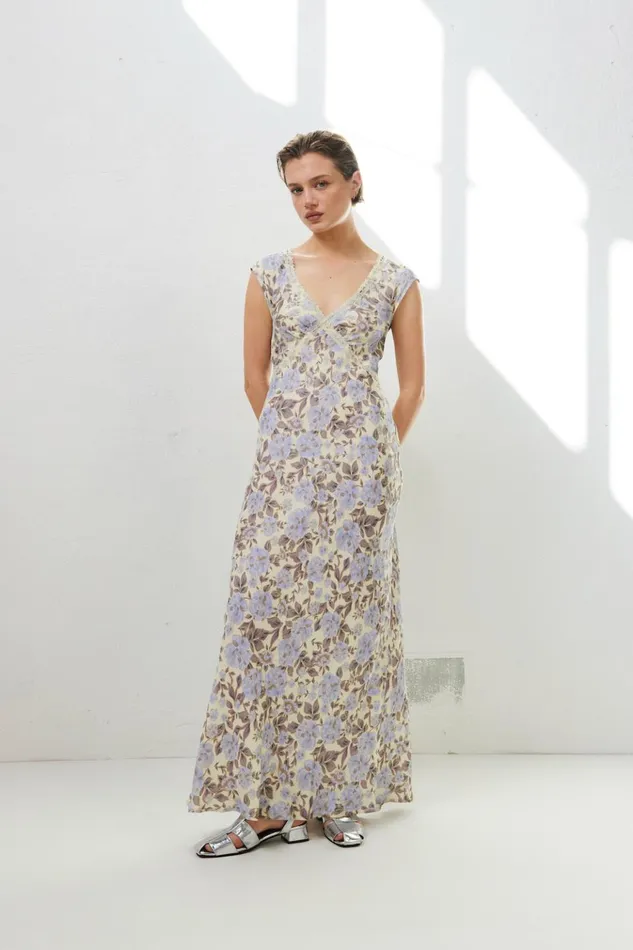 VRG GRL MidiMaxi Dresses Paris In The 90039s Bias Cut Maxi Dress Floral 8211 Women