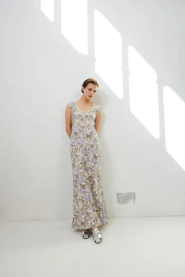 VRG GRL MidiMaxi Dresses Paris In The 90039s Bias Cut Maxi Dress Floral 8211 Women VRG GRL MidiMaxi Dresses Paris In The 90039s Bias Cut Maxi Dress Floral 8211 Women