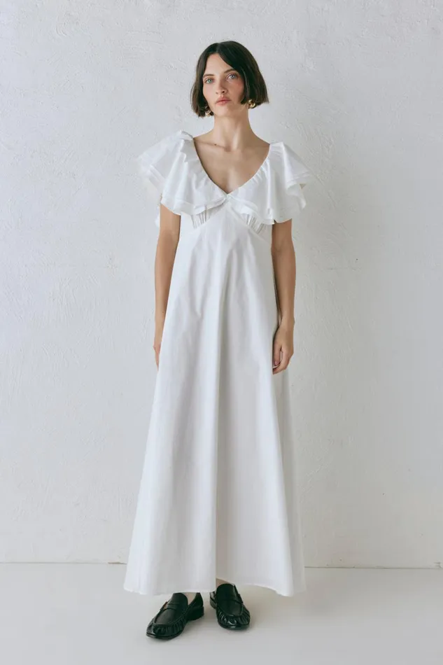 VRG GRL MidiMaxi Dresses Party Nights Frill Midi Dress White 8211 Women