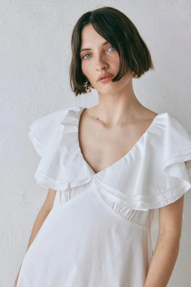 VRG GRL MidiMaxi Dresses Party Nights Frill Midi Dress White 8211 Women VRG GRL MidiMaxi Dresses Party Nights Frill Midi Dress White 8211 Women