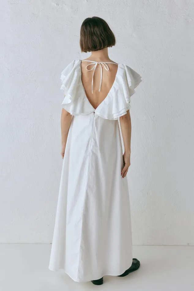 VRG GRL MidiMaxi Dresses Party Nights Frill Midi Dress White 8211 Women VRG GRL MidiMaxi Dresses Party Nights Frill Midi Dress White 8211 Women