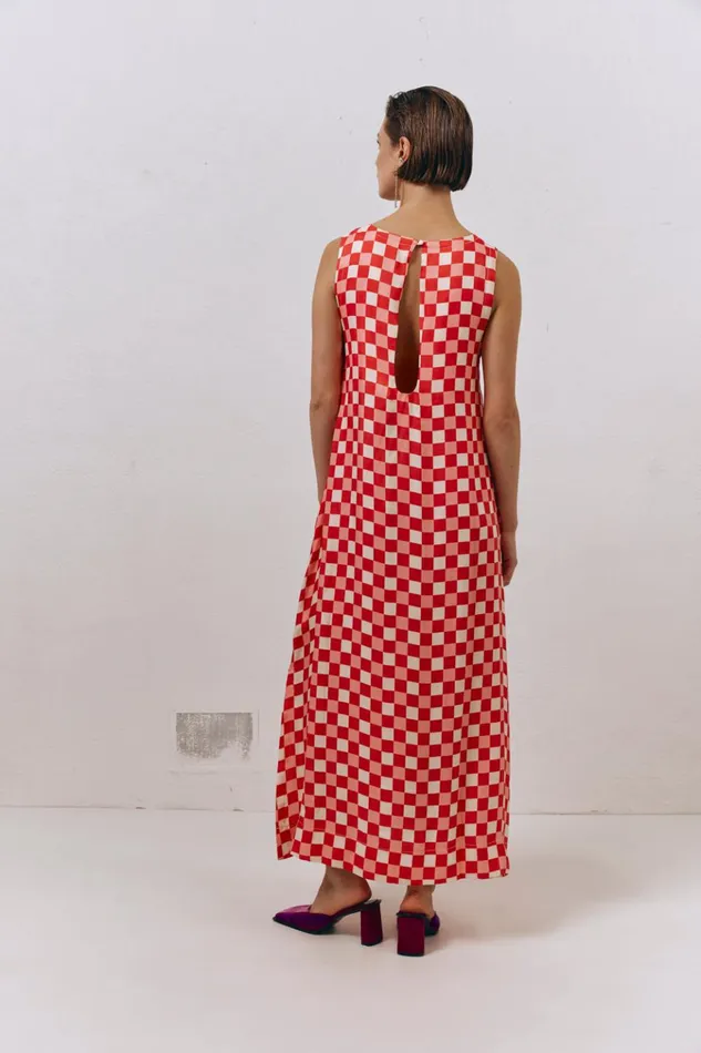 VRG GRL MidiMaxi Dresses Sacha Smock Midi Dress Check 8211 Women VRG GRL MidiMaxi Dresses Sacha Smock Midi Dress Check 8211 Women