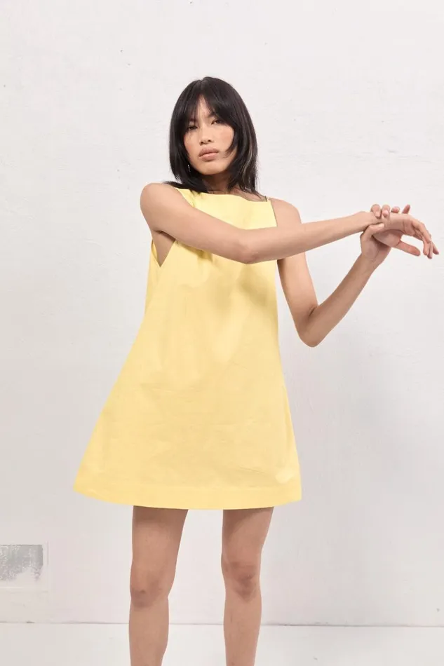 VRG GRL Mini Dresses Tulli Mini Dress Lemon 8211 Women VRG GRL Mini Dresses Tulli Mini Dress Lemon 8211 Women