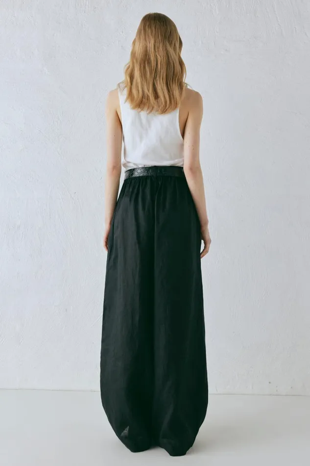 VRG GRL Pants Energy Flows Linen Pants Black 8211 Women VRG GRL Pants Energy Flows Linen Pants Black 8211 Women