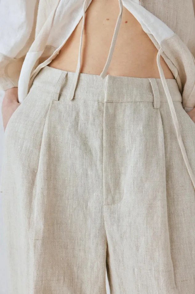 VRG GRL Pants Goldie Linen Pants Oatmeal 8211 Women VRG GRL Pants Goldie Linen Pants Oatmeal 8211 Women