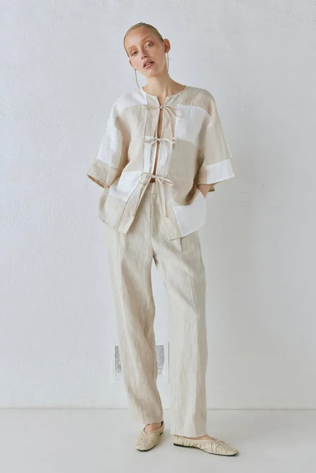 VRG GRL Pants Goldie Linen Pants Oatmeal 8211 Women VRG GRL Pants Goldie Linen Pants Oatmeal 8211 Women
