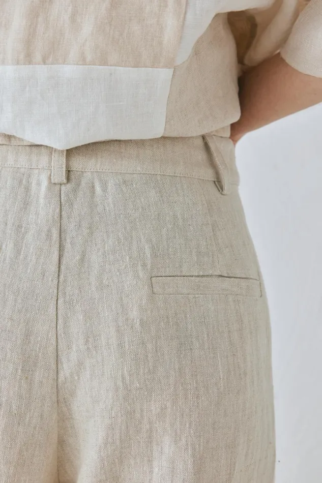 VRG GRL Pants Goldie Linen Pants Oatmeal 8211 Women VRG GRL Pants Goldie Linen Pants Oatmeal 8211 Women
