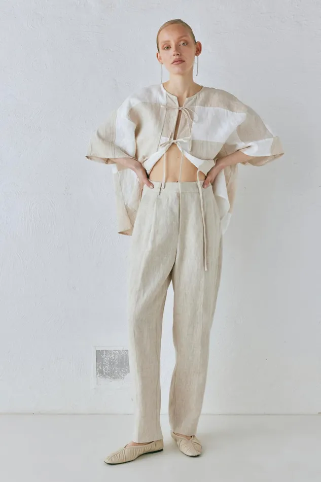 VRG GRL Pants Goldie Linen Pants Oatmeal 8211 Women VRG GRL Pants Goldie Linen Pants Oatmeal 8211 Women